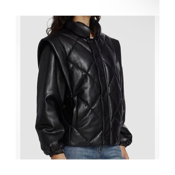 PISTOLA NWT Collista Black Convertible Quilted Puffer Coat Removable Sleeves XL - Picture 1 of 10